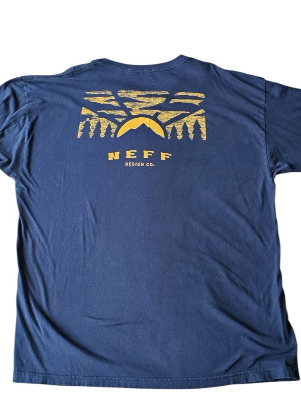 Neff Mountain Graphic Long Sleeve Tee XL Blue Skate Surf Streetwear